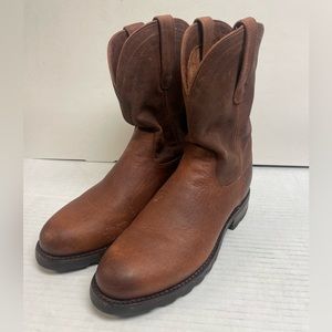 Tecovas The Stockton Mens Boots Cognac Bison 9.5 D